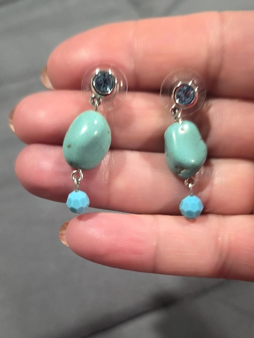 Turquoise Drop Earrings Swarovski
